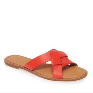 NEW Madewell Red The Jamie Knot Sandal Sz 7.5
